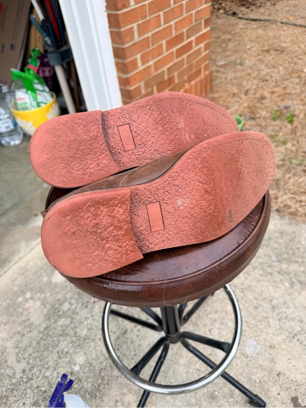 GBX Brown Leather Chukka Boots with Tan Interior